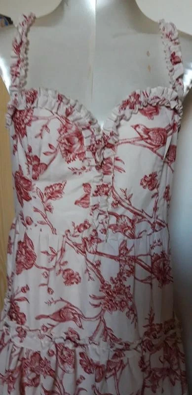long summer dress with floral patterns size 40 – photo 2